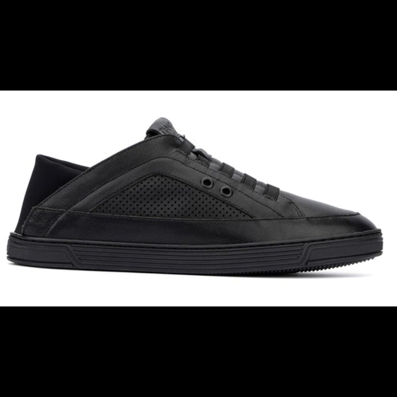 Women's TIME slippers  Black Leather Sneaker - Picture 1 of 8